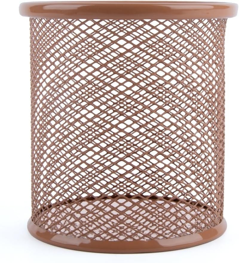 Daiso Round Wire Mesh Pen Holder in Copper - Image 1
